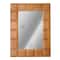 Brown Carved Wood Framed Rectangle Decorative Wall Mirror - 30" x 40"